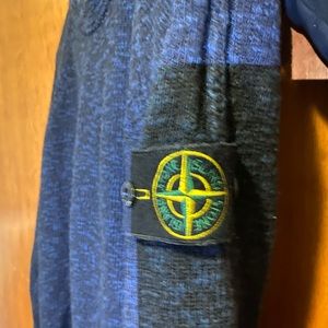 Stone island blue and black long sleeve